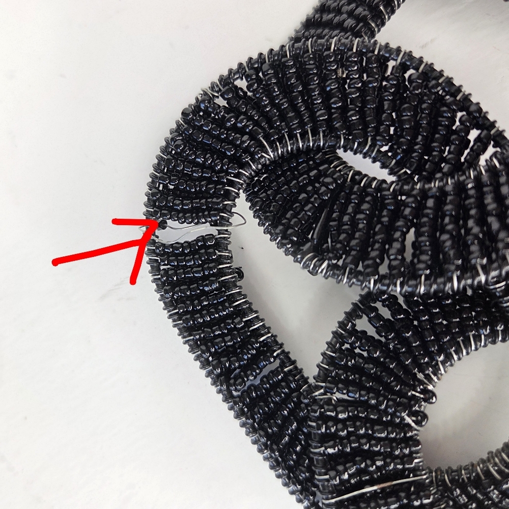 Rachel Zoe Black Beaded Chainlink Halloween Garland‎ Banner - Picture 5 of 8